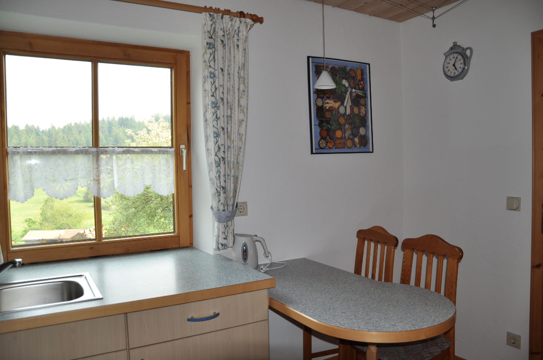 Voll ausgestattete Küche der Ferienwohnung